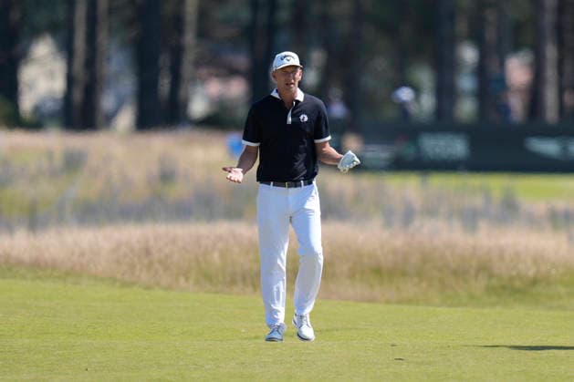 NORTH BERWICK, SCOTLAND - JULY 9: Marcel Siem of Germany gestures as he walk up the fourteenth fairway during Round 1 of the Genesis Scottish Open at the Renaissance Club, North Berwick on July 9, 2026 in North Berwick, Scotland Genesis Scottish Open Round 1