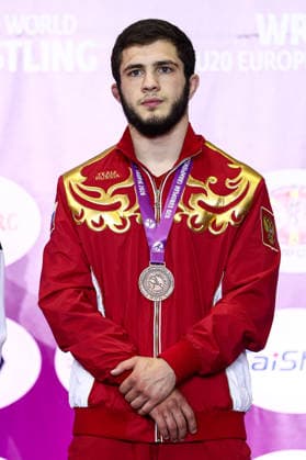 U20 European Championships Podium 67kg GR - Bronze: Amir Sovmiz (RUS) *** U20 European Championships, 67kg Greco-Roman, Bronze Medal: Amir Sovmiz (RUS) Copyright: xJakexKirkmanx xUnitedxWorldxWresx Jake Kirkman United World Wres