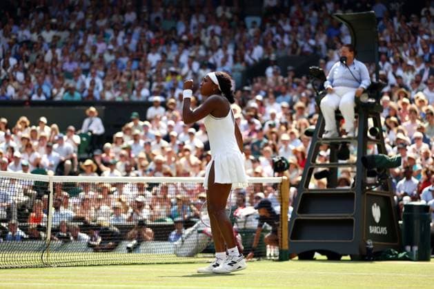 Coco Gauff during her semi final match Wimbledon Tennis Championships, Day 11, The All England Lawn Tennis and Croquet Club, London, UK - 09 Jul 2026London The All England Lawn Tennis and United Kingdom  Copyright: xKieranxMcManus Shutterstockx 16981024an