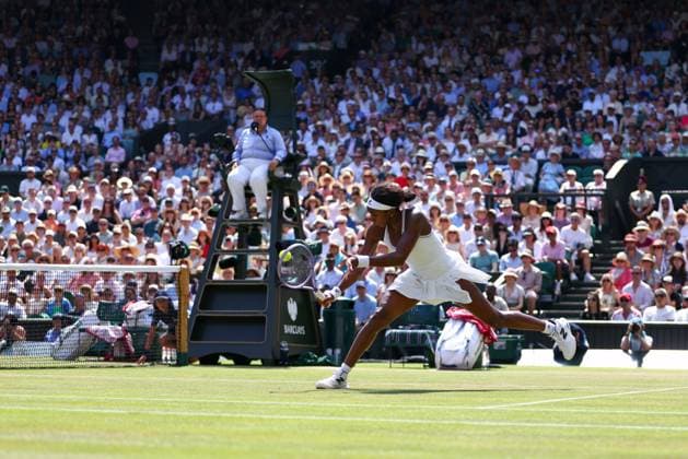 Coco Gauff during her semi final match Wimbledon Tennis Championships, Day 11, The All England Lawn Tennis and Croquet Club, London, UK - 09 Jul 2026London The All England Lawn Tennis and United Kingdom  Copyright: xKieranxMcManus Shutterstockx 16981024av