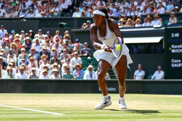 Coco Gauff during her semi final match Wimbledon Tennis Championships, Day 11, The All England Lawn Tennis and Croquet Club, London, UK - 09 Jul 2026London The All England Lawn Tennis and United Kingdom  Copyright: xKieranxMcManus Shutterstockx 16981024at