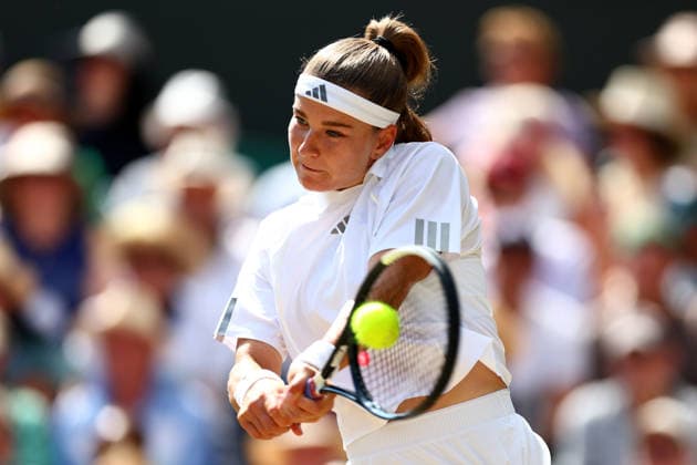Karolina Muchova during her semi final match Wimbledon Tennis Championships, Day 11, The All England Lawn Tennis and Croquet Club, London, UK - 09 Jul 2026London The All England Lawn Tennis and United Kingdom  Copyright: xJamesxMarsh Shutterstockx 16981021c