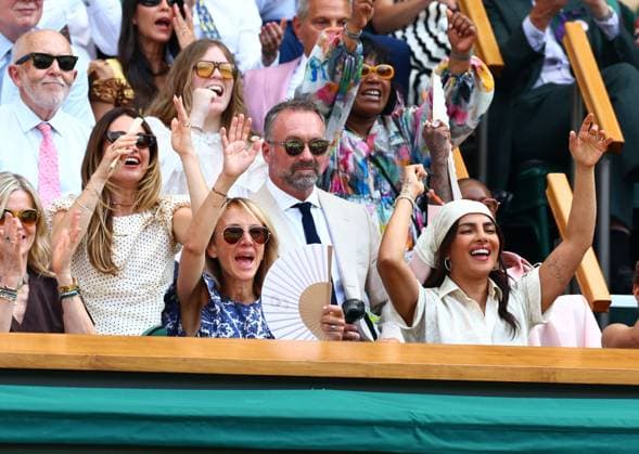 Lily James and Priyanka Chopra Jonas in the Royal Box on Centre Court Wimbledon Tennis Championships, Day 11, The All England Lawn Tennis and Croquet Club, London, UK - 09 Jul 2026London The All England Lawn Tennis and United Kingdom  Copyright: xJamesxMarsh Shutterstockx 16981021af