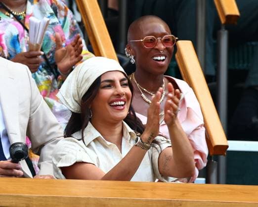 Priyanka Chopra Jonas and Cynthia Erivo in the Royal Box on Centre Court Wimbledon Tennis Championships, Day 11, The All England Lawn Tennis and Croquet Club, London, UK - 09 Jul 2026London The All England Lawn Tennis and United Kingdom  Copyright: xJamesxMarsh Shutterstockx 16981021ad
