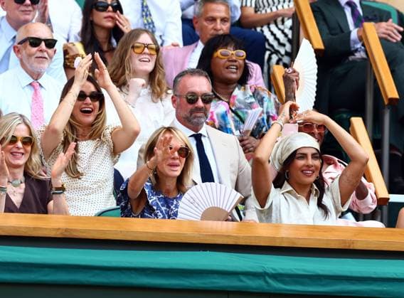 Lily James and Priyanka Chopra Jonas in the Royal Box on Centre Court Wimbledon Tennis Championships, Day 11, The All England Lawn Tennis and Croquet Club, London, UK - 09 Jul 2026London The All England Lawn Tennis and United Kingdom  Copyright: xJamesxMarsh Shutterstockx 16981021ai