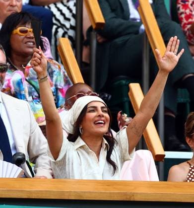 Priyanka Chopra Jonas in the Royal Box on Centre Court Wimbledon Tennis Championships, Day 11, The All England Lawn Tennis and Croquet Club, London, UK - 09 Jul 2026London The All England Lawn Tennis and United Kingdom  Copyright: xJamesxMarsh Shutterstockx 16981021av
