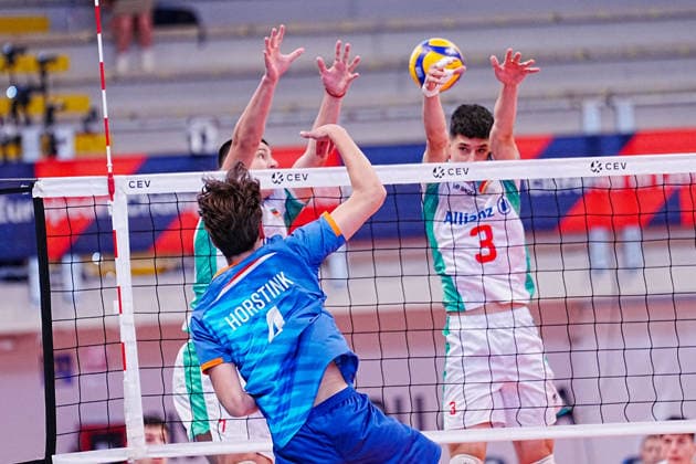 IPA86537808 - Netherlands vs. Bulgaria during the CEV U18 European Volleyball Championship, July 9, 2026, in Cisterna during the U18 European Volleyball Championship—Netherlands vs. Bulgaria, CEV Eurovolley Men s match in Cisterna, Italy, July 9, 2026  Copyright: xLuigixMariani IPAxSportx xx 86537808