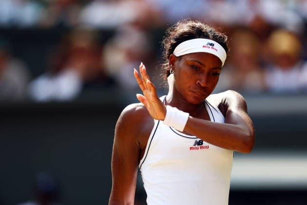 Coco Gauff during her semi final match Wimbledon Tennis Championships, Day 11, The All England Lawn Tennis and Croquet Club, London, UK - 09 Jul 2026London The All England Lawn Tennis and United Kingdom  Copyright: xJamesxMarsh Shutterstockx 16981021bf