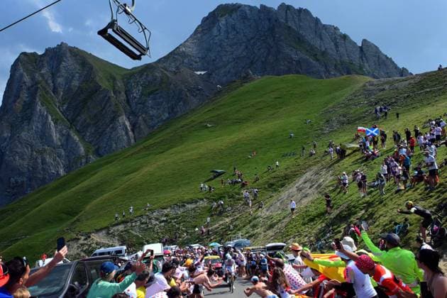 Slovenian Tadej Pogacar of UAE Team Emirates XRG pictured in action during stage 6 of the 2026 Tour de France cycling race, a stage of 186 km from Pau to Gavarnie-Gedre, on Thursday 09 July 2026. The 113th edition of the Tour de France starts on Saturday 4 July in Barcelona, Spain, and will finish in Paris, France on the 26th of July. POOLxBERNARDxPAPON  x180785323x