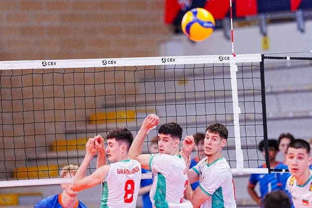 IPA86537817 - Netherlands vs. Bulgaria during the CEV U18 European Volleyball Championship, July 9, 2026, in Cisterna during the U18 European Volleyball Championship—Netherlands vs. Bulgaria, CEV Eurovolley Men s match in Cisterna, Italy, July 9, 2026  Copyright: xLuigixMariani IPAxSportx xx 86537817