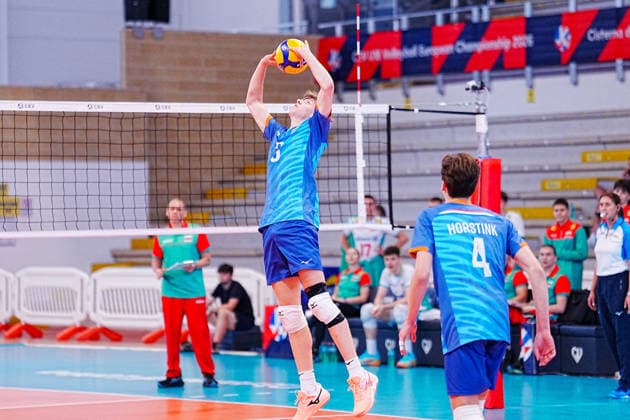 VOLLEYBALL - CEV Eurovolley Men - U18 Volleyball European Championship, EM, Europameisterschaft - Netherlands vs. Bulgaria Photo by IPA ABACAPRESS.COM86537807 - Netherlands vs. Bulgaria during the CEV U18 European Volleyball Championship, July 9, 2026, in Cisterna during the U18 European Volleyball Championship—Netherlands vs. Bulgaria, CEV Eurovolley Men s match in Cisterna, Italy, July 9, 2026 Cisterna Italy  Copyright: xIPAxSport ABACAx