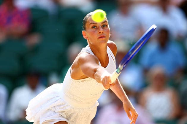 Marta Kostyuk during her semi final match Wimbledon Tennis Championships, Day 11, The All England Lawn Tennis and Croquet Club, London, UK - 09 Jul 2026London The All England Lawn Tennis and United Kingdom  Copyright: xJamesxMarsh Shutterstockx 16981021dj
