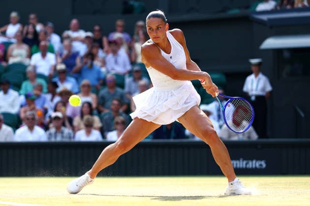 Marta Kostyuk during her semi final match Wimbledon Tennis Championships, Day 11, The All England Lawn Tennis and Croquet Club, London, UK - 09 Jul 2026London The All England Lawn Tennis and United Kingdom  Copyright: xJamesxMarsh Shutterstockx 16981021dv