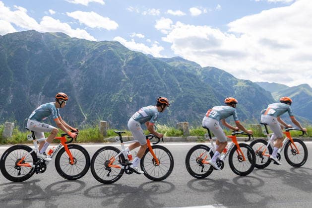 09.07.2026, Franz Josefs Höhe, AUT, Lidl Tour of Austria 2026, Etappe 2 von Bad Kleinkirchheim nach Franz Josefs Höhe Großglockner (188,8 km), im Bild Team NETCOMPANY INEOS team NETCOMPANY INEOS during the stage 2 from Bad Kleinkirchheim to Franz Josefs Höhe Großglockner (188,8 km) of the Tour of Austria. Franz Josefs Höhe, Austria on 2026 07 09. Pictures 2026, PhotoCredit: Johann Groder Foto:Eibner-Pressefoto Groder Franz Josefs Höhe *** July 9, 2026, Franz Josefs Höhe, Austria, Lidl Tour of Austria 2026, Stage 2 from Bad Kleinkirchheim to Franz Josefs Höhe Großglockner, 188.8 km; pictured: Team NETCOMPANY INEOS during Stage 2 from Bad Kleinkirchheim to Franz Josefs Höhe Großglockner, 188.8 km of the Tour of Austria at Franz Josefs Höhe, Austria, on July 9, 2026. Pictures from 2026. Photo credit: Johann Groder, Foto Eibner, Press photo: Groder, Franz Josefs Höhe  EP_gro