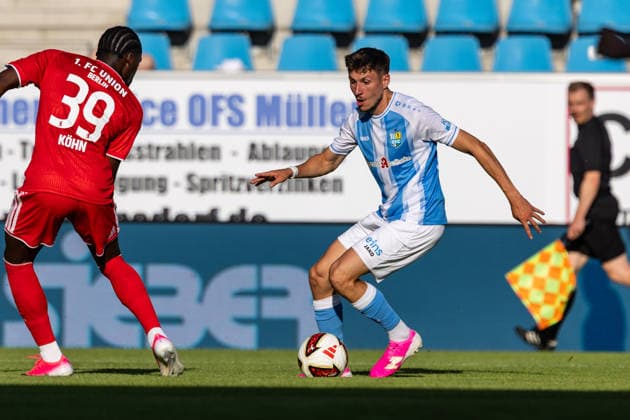 09.07.2026, GER, Testspiel, Saison 2026 2027), Chemnitz, Chemnitzer FC - 1. FC Union Berlin Tobias Stockinger (Chemnitzer FC 7) Einzelaktion Aktion (Nur 1. - 3. Liga: DFB DFL regulations prohibit any use of photographs as image sequences and or quasi-video) *** July 9, 2026, GER, Friendly Match, 2026–2027 Season, Chemnitz, Chemnitzer FC vs. FC Union Berlin, Tobias Stockinger, Chemnitzer FC 7, Individual Play, Play, Only 1, 3rd League, DFB, DFL regulations prohibit any use of photographs as image sequences and or quasi-video nordphotoxGmbHx xNachnamexFotograf nph00051