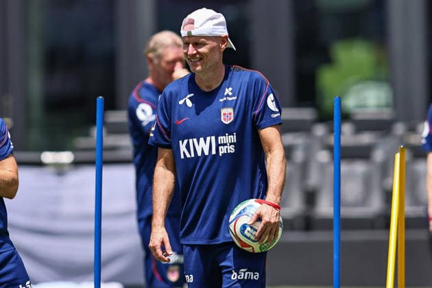 FT LAUDERDALE, FL - JULY 09: Stale Solbakken of Norway is seen attending a Norway team training session prior to a FIFA World Cup, WM, Weltmeisterschaft, Fussball 26 Quarter-Final game between Norway and England on July 8, 2026 at the Inter Miami CF Stadium, Fort Lauderdale, Florida.(Photo by Chris Arjoon) SOCCER: JUL 09 FIFA World Cup 26 - Norway Training EDITORIAL USE ONLY Icon26070900000013