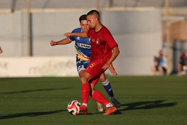 James of Pyunik is in action during the UEFA Conference League First Qualifying Round, 1st Leg match between Marsaxlokk and Pyunik at Centenary Stadium, Ta Qali, Malta on 09 July, 2026. Marsaxkokk v Pyunik - UEFA Conference League First Qualifying Round 1st Leg