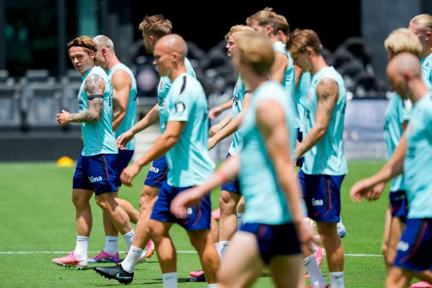 Fotball-VM 2026 Fort Lauderdale, Florida , USA 20260709. Norges Patrick Berg under en trening med Norges herrelandslag i fotball pa Inter Miami CF Stadium. Foto: Fredrik Varfjell NTB Fort Lauderdale, Florida USA EDITORIAL USE ONLY. RESTRICTED USE FOR BETTING COMPANIES Ref:_SPObgrNd6EKSzs.jpg *** 2026 World Cup in Fort Lauderdale, Florida, USA 20260709 Norway’s Patrick Berg during a training session with the Norwegian men’s national soccer team at Inter Miami CF Stadium. Photo: Fredrik Varfjell, NTB. Fort Lauderdale, Florida, USA. EDITORIAL USE ONLY. RESTRICTED USE FOR BETTING COMPANIES.  Copyright: xFredrikxVarfjellx xNTBx