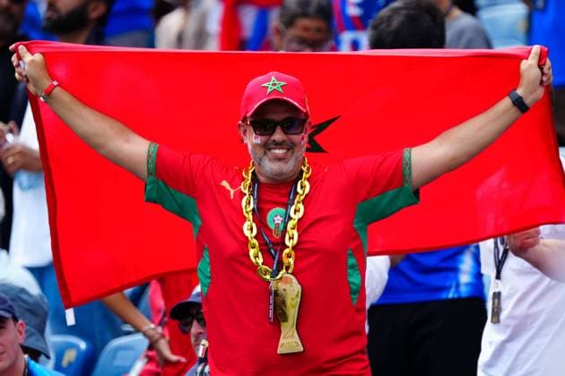 Morocco fan in the stands France v Morocco, 2026 FIFA World Cup, WM, Weltmeisterschaft, Fussball Quarter-final, Football, Boston Stadium, Foxborough, Massachusetts, USA - - 09 Jul 2026Foxborough Boston Stadium Massachusetts (MA) United States of America  Copyright: xJavierxGarcia Shutterstockx 16984925m