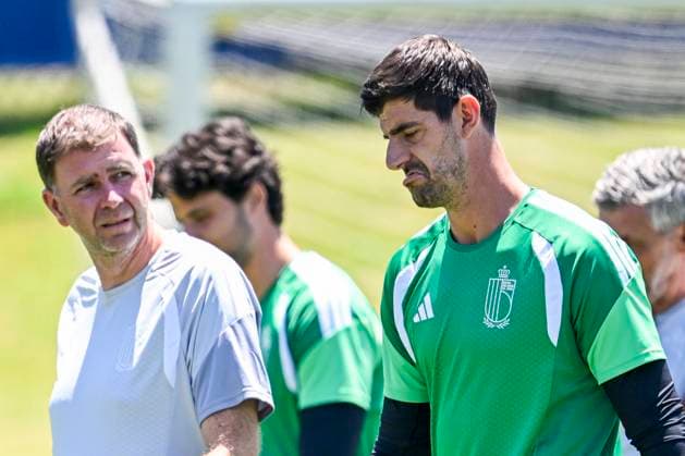 Belgian national football team - FIFA World Cup, WM, Weltmeisterschaft, Fussball 2026 - media activities 09 07 2026 LOS ANGELES, UNITED STATES OF AMERICA - JULY 09 : Courtois Thibaut goalkeeper of Belgium pictured during a training session at the LA Galaxy stadium ahead of the FIFA World Cup 2026 quarter final match between Spain and Belgium on July 9, 2026 in Los Angeles, United States of America, 09 07 2026 Los Angeles United States of America  Copyright: xNicoxVereeckenx