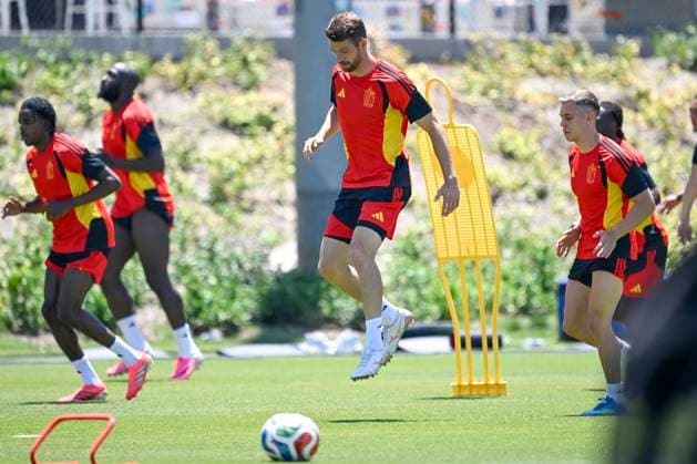 Belgian national football team - FIFA World Cup, WM, Weltmeisterschaft, Fussball 2026 - media activities 09 07 2026 LOS ANGELES, UNITED STATES OF AMERICA - JULY 09 : Mechele Brandon defender of Belgium pictured during a training session at the LA Galaxy stadium ahead of the FIFA World Cup 2026 quarter final match between Spain and Belgium on July 9, 2026 in Los Angeles, United States of America, 09 07 2026 Los Angeles United States of America  Copyright: xNicoxVereeckenx