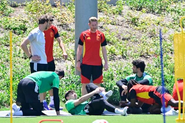 Belgian national football team - FIFA World Cup, WM, Weltmeisterschaft, Fussball 2026 - media activities 09 07 2026 LOS ANGELES, UNITED STATES OF AMERICA - JULY 09 : De Bruyne Kevin forward of Belgium pictured during a training session ahead of the FIFA World Cup 2026 quarter final match between Spain and Belgium on July 9, 2026 in Los Angeles, United States of America, 09 07 2026 Los Angeles United States of America  Copyright: xJanxDexMeuleneirx
