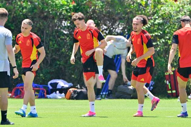 Belgian national football team - FIFA World Cup, WM, Weltmeisterschaft, Fussball 2026 - media activities 09 07 2026 LOS ANGELES, UNITED STATES OF AMERICA - JULY 09 : De Cuyper Maxim defender of Belgium pictured during a training session ahead of the FIFA World Cup 2026 quarter final match between Spain and Belgium on July 9, 2026 in Los Angeles, United States of America, 09 07 2026 Los Angeles United States of America  Copyright: xJanxDexMeuleneirx