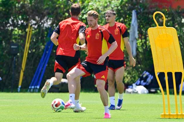 Belgian national football team - FIFA World Cup, WM, Weltmeisterschaft, Fussball 2026 - media activities 09 07 2026 LOS ANGELES, UNITED STATES OF AMERICA - JULY 09 : De Bruyne Kevin forward of Belgium pictured during a training session ahead of the FIFA World Cup 2026 quarter final match between Spain and Belgium on July 9, 2026 in Los Angeles, United States of America, 09 07 2026 Los Angeles United States of America  Copyright: xJanxDexMeuleneirx