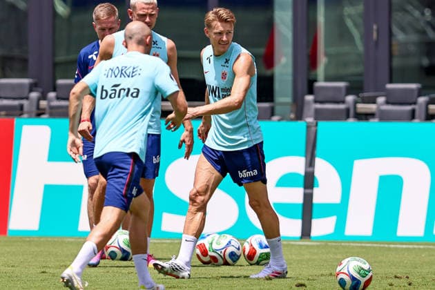 July 9, 2026, Fort Lauderdale, Florida, USA: Martin Odegaard 10 of Norway attends a Norway soccer team training session prior to a World Cup 26 Quarter-Final match between Norway and England. Soccer 2026: World Cup 26 - Norway Training.  - ZUMAa257 20260709_zsp_a257_021 Copyright: xChrisxArjoonx
