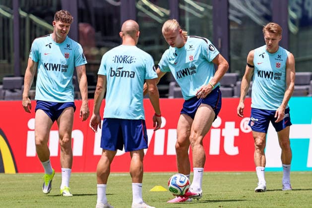 July 9, 2026, Fort Lauderdale, Florida, USA: Erling Haaland 9 of Norway attends a Norway soccer team training session prior to a World Cup 26 Quarter-Final match between Norway and England. Soccer 2026: World Cup 26 - Norway Training.  - ZUMAa257 20260709_zsp_a257_025 Copyright: xChrisxArjoonx