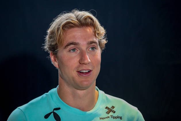 July 9, 2026, Fort Lauderdale, Florida, USA: Kristian Thorstvedt 18 of Norway talks to the media before a Norway soccer team training session prior to a World Cup 26 Quarter-Final match between Norway and England. Fort Lauderdale USA - ZUMAa257 20260709_zsp_a257_005 Copyright: xChrisxArjoonx