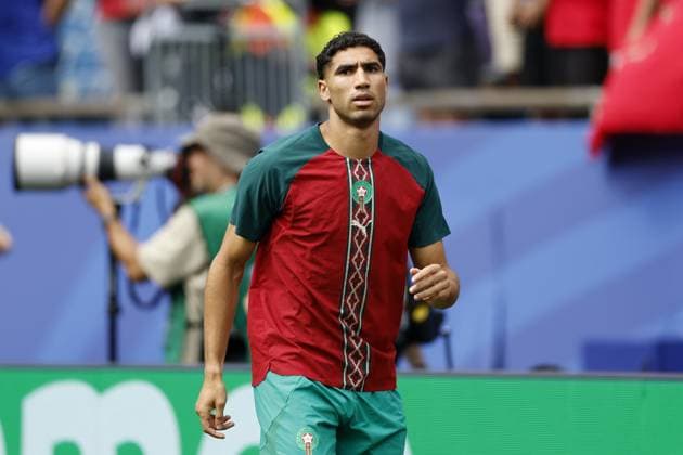 FOXBOROUGH - Achraf Hakimi of Morocco during the 2026 FIFA World Cup, WM, Weltmeisterschaft, Fussball quarter-final match between France and Morocco at Boston Stadium on July 9, 2026, in Foxborough, Massachusetts, United States. MAURICE VAN STEEN ANP FIFA World Cup 2026 - quarter final 2026 xVIxANPxSportx xMauricexvanxSteenxIVx 563226556 originalFilename: 563226556.jpg