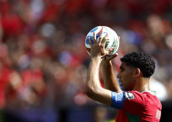 FIFA World Cup, WM, Weltmeisterschaft, Fussball 2026 quarterfinals - France vs Morocco Achraf Hakimi of Morocco during the FIFA World Cup 2026 quarterfinals match France against Morocco, in Boston, USA, 09 July 2026. BOSTON United States  Copyright: xWILLxOLIVERx
