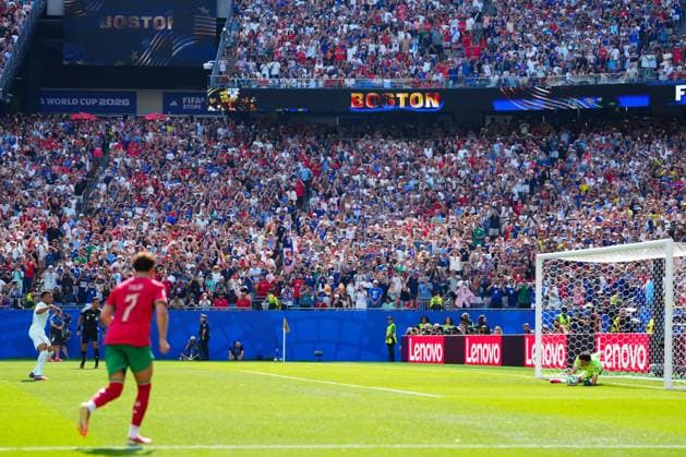 Yassine Bounou of Morocco saves the penalty of Kylian Mbappe of France France v Morocco, 2026 FIFA World Cup, WM, Weltmeisterschaft, Fussball Quarter-final, Football, Boston Stadium, Foxborough, Massachusetts, USA - - 09 Jul 2026Foxborough Boston Stadium Massachusetts (MA) United States of America  Copyright: xJavierxGarcia Shutterstockx 16984925af