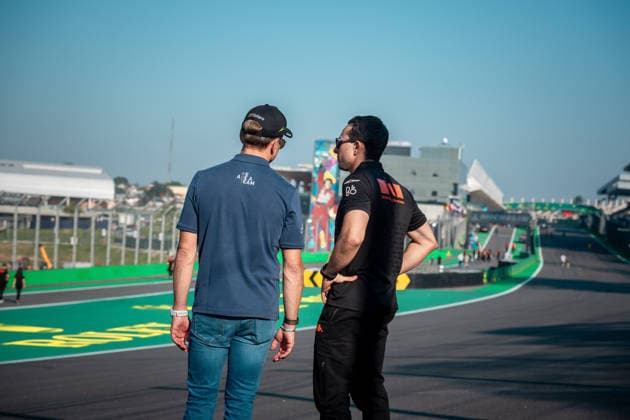FIA WEC Rolex 6 Horas de São Paulo SaO PAULO, SP - 09.07.2026: FIA WEC ROLEX 6 HORAS DE SaO PAULO - Brazilian drivers Augusto Farfus and Pipo Derani, during the track walk, are the Brazilian representatives in the FIA WEC Rolex 6 Hours of Sao Paulo competition. The championship arrives this week in Interlagos, Sao Paulo, for the Rolex 6 Hours of Sao Paulo, between July 10th and 12th. (Photo: Luis Franca Fotoarena) x2982351x  LuisxFranca