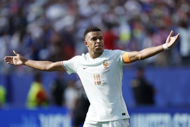FOXBOROUGH - Kylian Mbappe of France celebrates the 1-0 during the 2026 FIFA World Cup, WM, Weltmeisterschaft, Fussball quarter-final match between France and Morocco at Boston Stadium on July 9, 2026, in Foxborough, Massachusetts, United States. MAURICE VAN STEEN ANP FIFA World Cup 2026 - quarter final 2026 xVIxANPxSportx xMauricexvanxSteenxIVx 563232124 originalFilename: 563232124.jpg