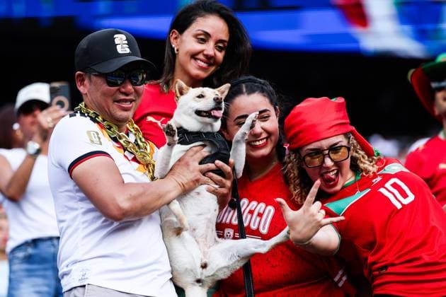 RECORD DATE NOT STATED FIFA World Cup, WM, Weltmeisterschaft, Fussball 2026 - Quarterfinals - France v Morocco Morocco fans during the FIFA World Cup quarterfinal match between France and Morocco, at Boston Stadium, in Foxborough, United States, on Thursday, July 09, 2026.(Foto: William Volcov Brazil Photo Press IMAGO) Sports Foxborough MA United States Copyright: xWILLIAMxVOLCOVx