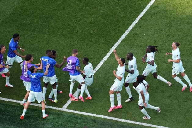 Ousmane Dembele of France celebrates their goal to make it 2-0 France v Morocco, 2026 FIFA World Cup, WM, Weltmeisterschaft, Fussball Quarter-final, Football, Boston Stadium, Foxborough, Massachusetts, USA - - 09 Jul 2026Foxborough Boston Stadium Massachusetts (MA) United States of America  Copyright: xIsmaelxAdnan Shutterstockx 16984924aw