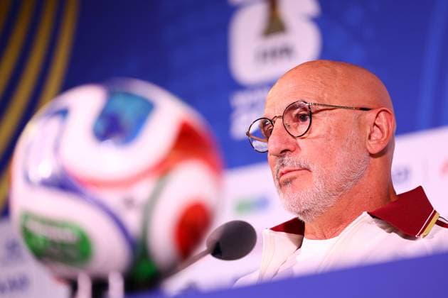 Luis de la Fuente head coach of Spain Spain press conference, PK, Pressekonferenz and Training, 2026 FIFA World Cup, WM, Weltmeisterschaft, Fussball International Football, Carson Sports Park, Los Angeles, USA - 09 Jul 2026Los Angeles California (CA) United States of America  Copyright: xMichaelxZemanek Shutterstockx 16984531an