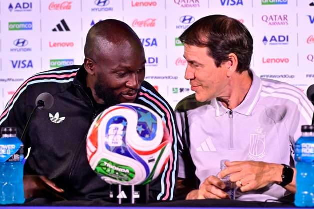 Belgian national football team - FIFA World Cup, WM, Weltmeisterschaft, Fussball 2026 - media activities 09 07 2026 LOS ANGELES, UNITED STATES OF AMERICA - JULY 09 : Garcia Rudi head coach of Belgium and Lukaku Romelu forward of Belgium pictured during a press conference, PK, Pressekonferenz of the Belgian national football team during the FIFA World Cup 2026 on July 9, 2026 in Los Angeles, United States of America, 09 07 2026 Los Angeles United States of America  Copyright: xJanxDexMeuleneirx