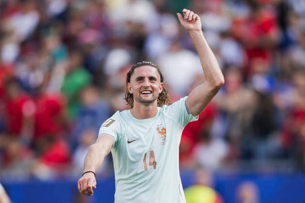 France v Morocco - FIFA World Cup, WM, Weltmeisterschaft, Fussball 2026 Adrien Rabiot of France celebrates the victory at the end of the FIFA World Cup 2026 quarter final football match between France and Morocco. France won 2-0 over Morocco. Foxborough United States Copyright: xNicolòxCampox
