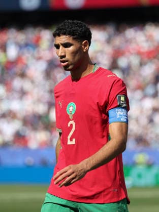 260710 -- BOSTON, July 10, 2026 -- Achraf Hakimi of Morocco reacts during the quarter final match between France and Morocco at the 2026 FIFA World Cup, WM, Weltmeisterschaft, Fussball at Boston Stadium in Boston, the United States, July 9, 2026. SPU.S.-BOSTON-FOOTBALL-FIFA WORLD CUP-QUARTER FINAL-FRA VS MAR XuxZijian  (SP)U.S.-BOSTON-FOOTBALL-FIFA WORLD CUP-QUARTER FINAL-FRA VS MAR IMAGO XuxZijian  imago images 0861207387