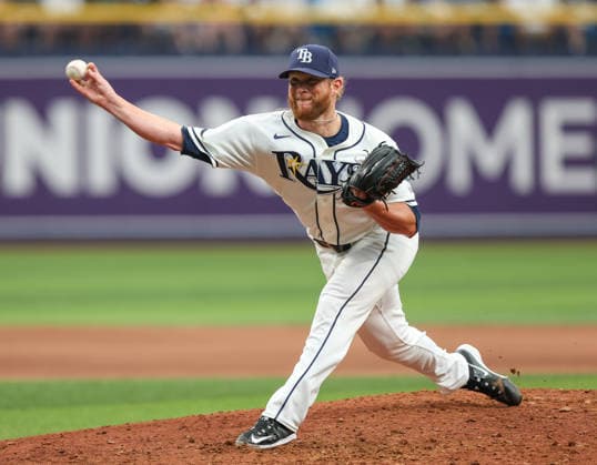 July 9, 2026, St. Petersburg, Florida, USA: Tampa Bay Rays pitcher CRAIG KIMBREL (46) throws a pitch against the New York Yankees. The Tampa Bay Rays hosted the New York Yankees at Tropicana Field in St. Petersburg, FL. MLB, Baseball Herren, USA 2026: New York Yankees : Tampa Bay Rays  - ZUMAm299 20260709_znp_m299_041 Copyright: xTaylorxMcFeex