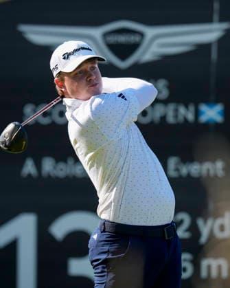 NORTH BERWICK, SCOTLAND - JULY 10: Jayden Schaper plays from the thirteenth tee during Round 2 of the Genesis Scottish Open at the Renaissance Club, North Berwick on July 10, 2026 in North Berwick, Scotland Genesis Scottish Open Round 2