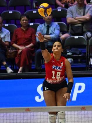 RECORD DATE NOT STATED HONG KONG-SPORTS Volleyball Nations League Hong Kong Camila De la Rosa (No.18) from team Dominican Republic during the match between Dominican Republic and Ukraine at Volleyball Nations League Hong Kong 2026 in Hong Kong, July 10, 2026.NEXPHER Kobe Li Hong Kong