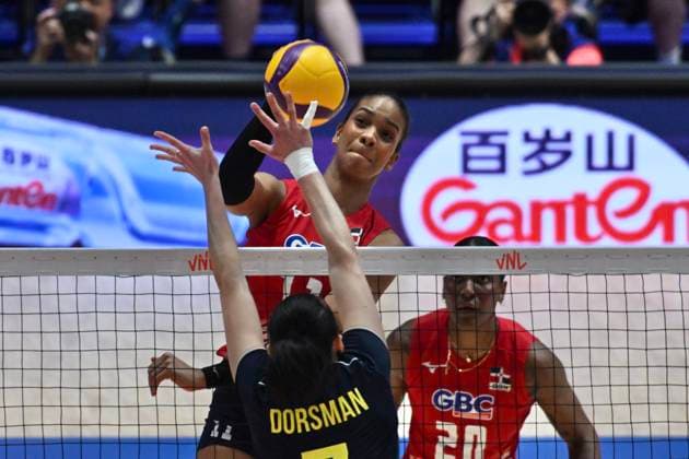 RECORD DATE NOT STATED HONG KONG-SPORTS Volleyball Nations League Hong Kong Geraldine Gonzalez (No.11) from team Dominican Republic during the match between Dominican Republic and Ukraine at Volleyball Nations League Hong Kong 2026 in Hong Kong, July 10, 2026.NEXPHER Kobe Li Hong Kong
