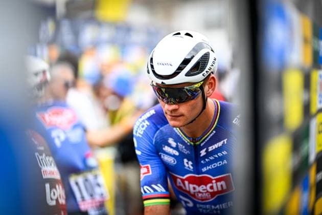 Dutch Mathieu van der Poel of Alpecin-Premier Tech pictured at the start of stage 7 of the 2026 Tour de France cycling race, a stage of 175km from Hagetmau to Bordeaux, on Friday 10 July 2026. The 113th edition of the Tour de France starts on Saturday 4 July in Barcelona, Spain, and will finish in Paris, France on the 26th of July. JASPERxJACOBS  x180858112x