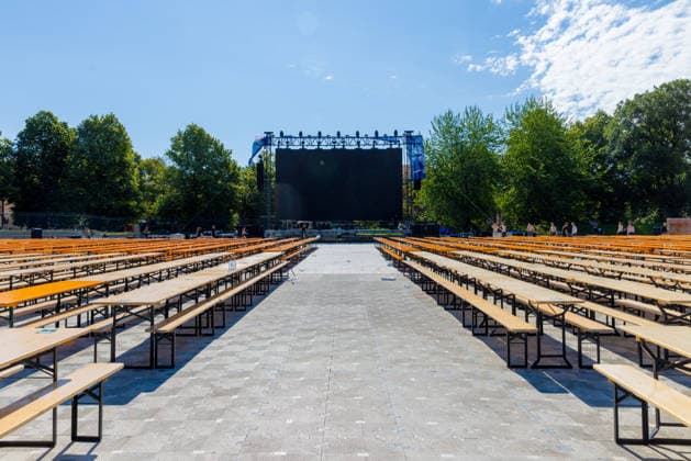 Football, 2026 FIFA World Cup, Norway v England, preparations for public viewing events in Oslo
