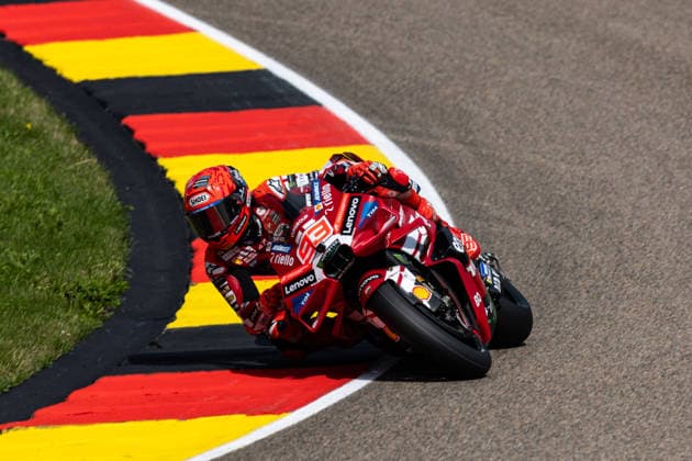 GER, Großer Preis von Deutschland, MotoGP. 11. Lauf, FIM Motorrad-Weltmeisterschaft. 10.07.2026, Sachsenring, Hohenstein-Ernstthal, GER, Großer Preis von Deutschland, MotoGP. 11. Lauf, FIM Motorrad-Weltmeisterschaft. 93, Marc Marquez, Ducati Lenovo Team Â Foto: Alexander Trienitz Hohenstein-Ernstthal Sachsenring Sachsen Deutschland *** GER, German Grand Prix, MotoGP Round 11, FIM Motorcycle World Championship, July 10, 2026, Sachsenring, Hohenstein Ernstthal, GER, German Grand Prix, MotoGP Round 11, FIM Motorcycle World Championship 93, Marc Marquez, Ducati Lenovo Team. Photo by Alexander Trienitz, Hohenstein Ernstthal, Sachsenring, Saxony, Germany