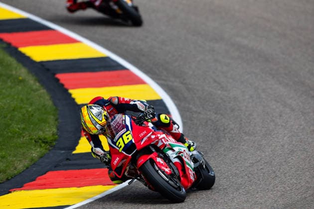 GER, Großer Preis von Deutschland, MotoGP. 11. Lauf, FIM Motorrad-Weltmeisterschaft. 10.07.2026, Sachsenring, Hohenstein-Ernstthal, GER, Großer Preis von Deutschland, MotoGP. 11. Lauf, FIM Motorrad-Weltmeisterschaft. 36, Joan Mir, Honda HRC Castrol Â Foto: Alexander Trienitz Hohenstein-Ernstthal Sachsenring Sachsen Deutschland *** GER, German Grand Prix, MotoGP Round 11, FIM Motorcycle World Championship, July 10, 2026, Sachsenring, Hohenstein Ernstthal, GER, German Grand Prix, MotoGP Round 11, FIM Motorcycle World Championship 36, Joan Mir, Honda HRC Castrol. Photo by Alexander Trienitz, Hohenstein Ernstthal, Sachsenring, Saxony, Germany